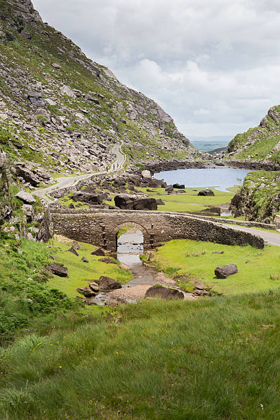 Stone Bridge and Lake at Gap of Dunloe, Killarney National Park, Ireland 