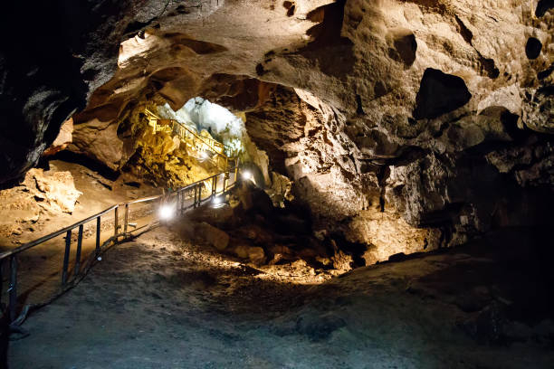 Natural Marble Arch Cave underground, Fermanagh, Northern Ireland. Filming location for many films and series. 